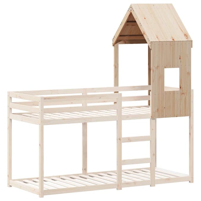vidaXL - Kinderbedhuisje - 60x89x134,5 - cm - massief - grenenhout