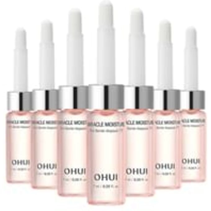O HUI Miracle Moisture Pink Barrier Ampoule 777 Set 7ml x 7 stuks Koreaanse Luxe Merk Winkel gray