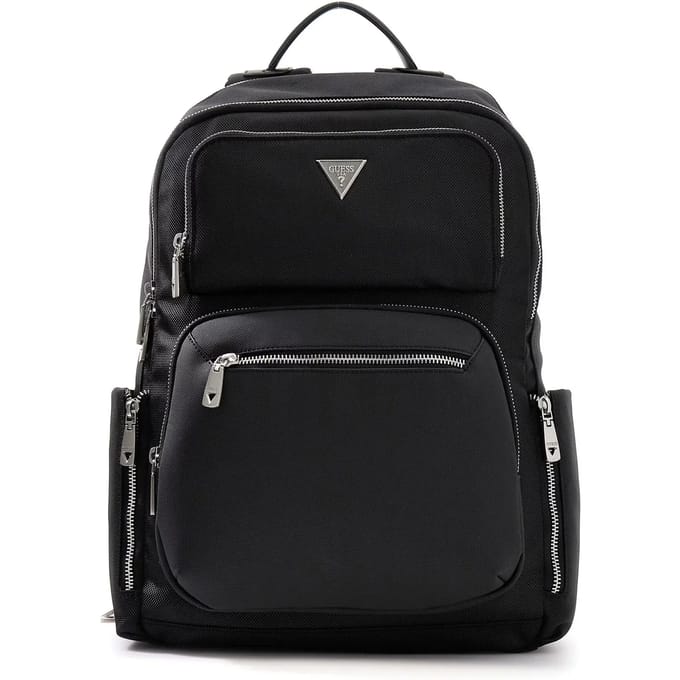 GUESS vrijetijdsrugzak rugzak met laptopvak Berna Squared Backpack Black zwart