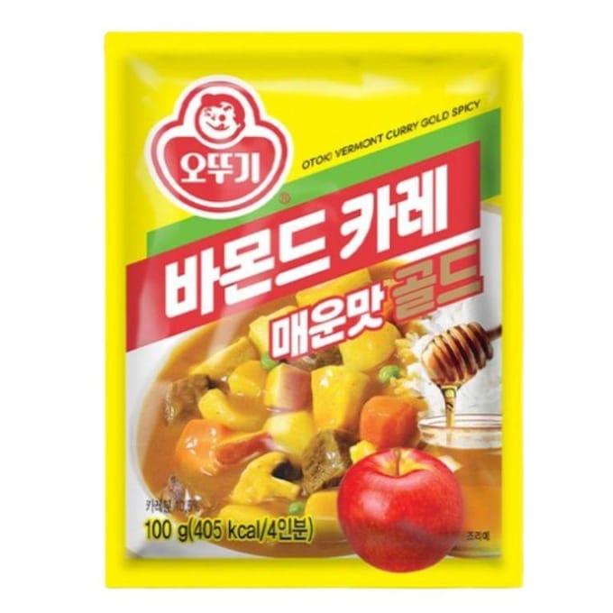 Otoki Vermont Curry Gold Pittige Smaak Koreaanse Pittige Curry Poeder 100g, 1 stuk/3 stuks 3ea red