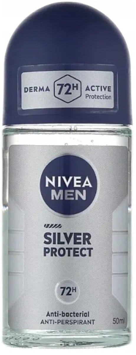 NIVEA Men Deodorant Roller Silver Protect - 3 x 50 ml - Voordeelverpakking