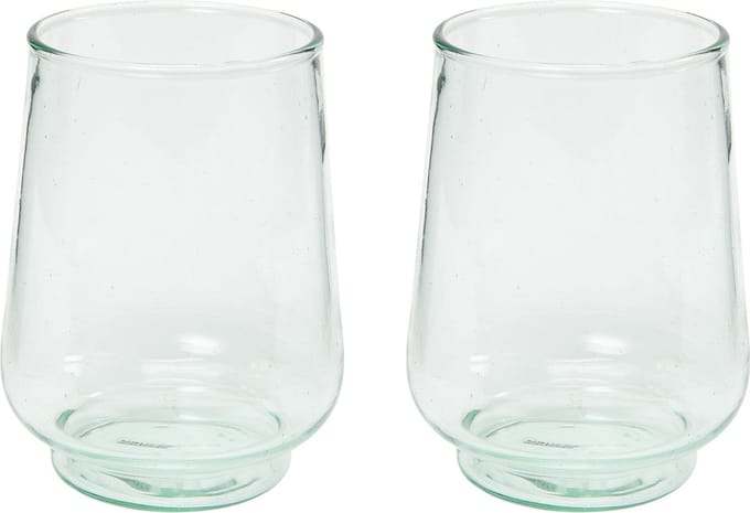 Return to Sender Waterglas - 400 ml - Naturel - 2 stuks - Stapelbaar