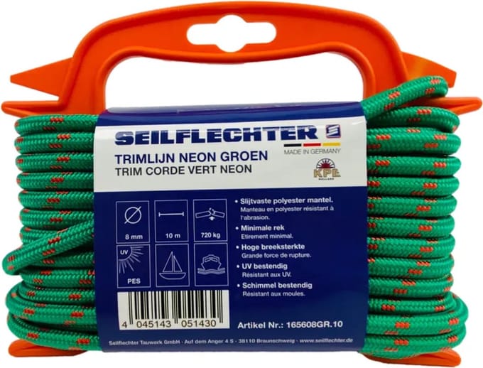 Seilflechter - Trimm-Lijn - Groen/Rood - 8mm - Maat: 5M