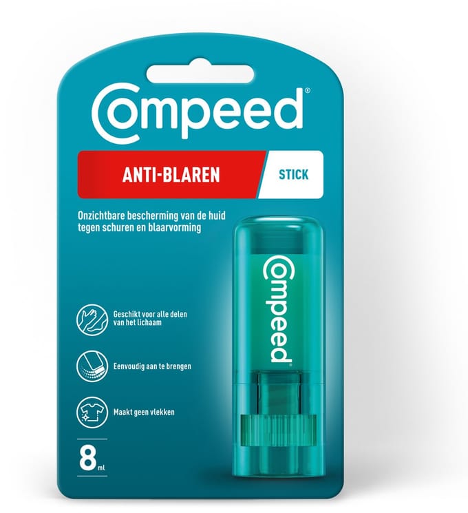 Compeed Anti-Blaren Stick - Helpt blaren en irritatie voorkomen - 8 mg