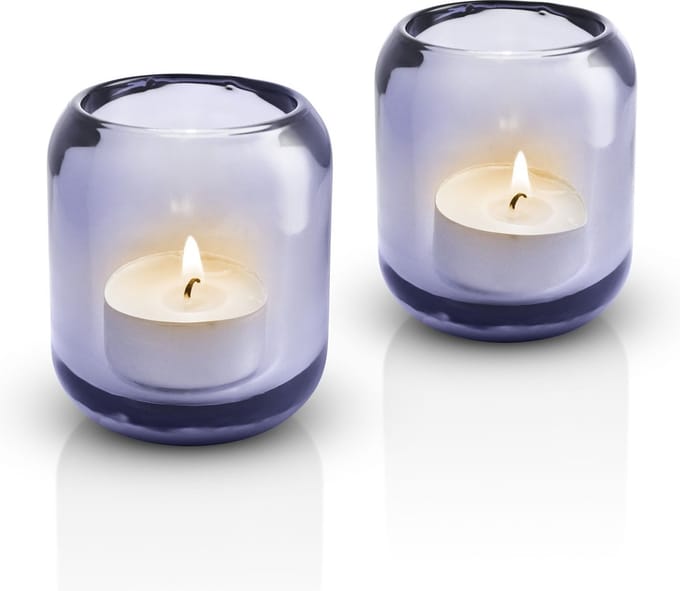 Eva Solo - Acorn Theelichthouder Set van 2 Stuks Grape - Glas - Paars -