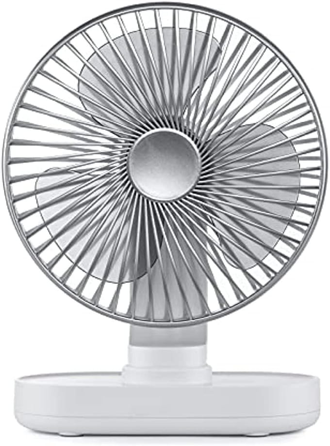 Tafelventilator Oplaadbaar – Stille Ventilator – 4 Snelheden – 90° Oscillatie – 4000 mAh