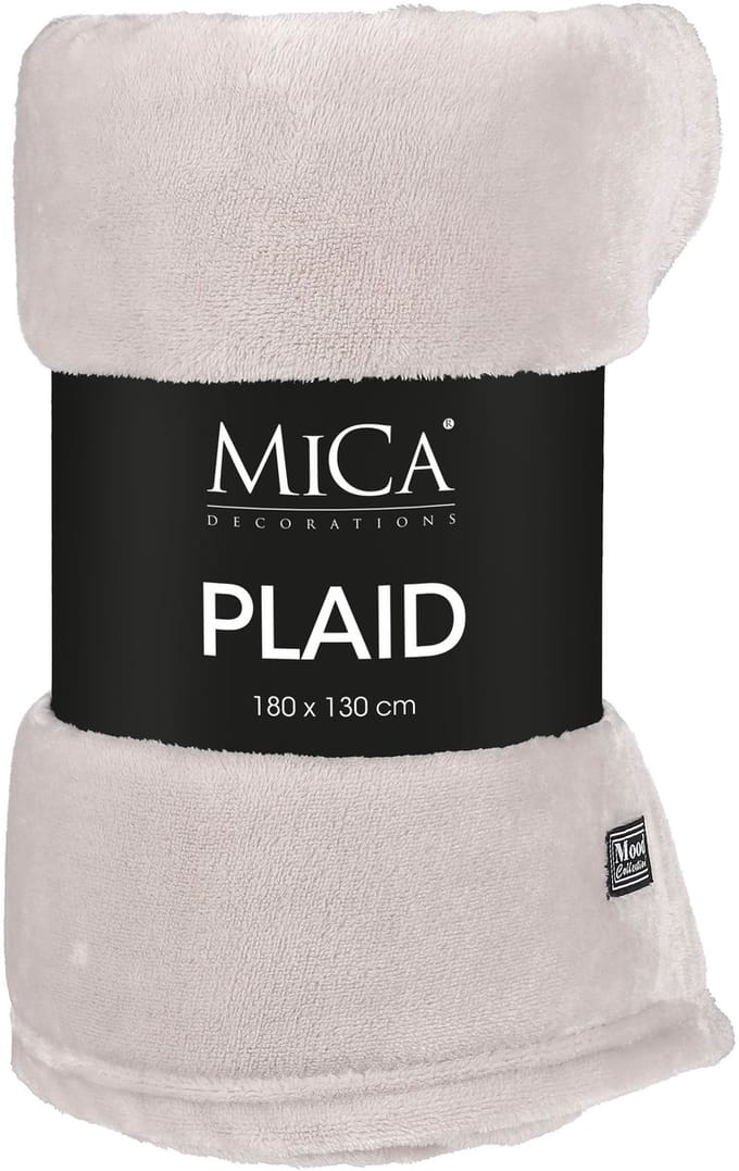 Mica Decorations Famke Fleece Plaid - L180 x B130 cm - Beige