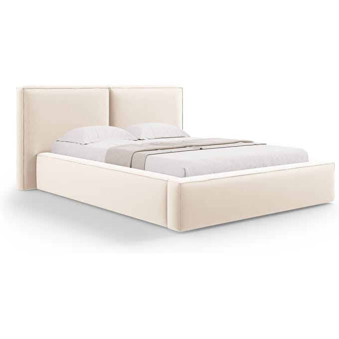 Bedframe Jodie met opbergruimte velvet 140 x 200 cm | Micadoni