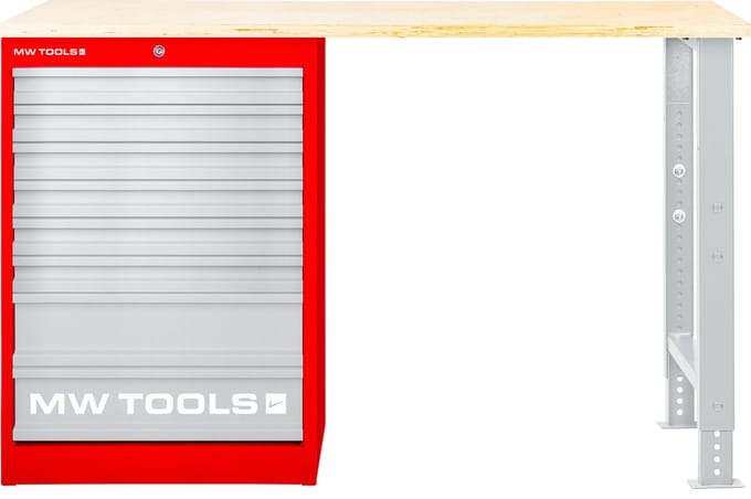 Modulaire werkbank Multiplex met ladekast 8L 1500 mm MW Tools MOD15LP8