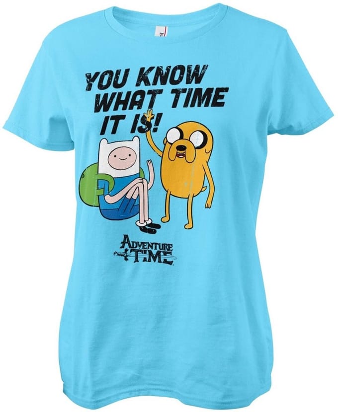 It'S Adventure Time Girly Tee dames-T-shirt, hemelsblauw
