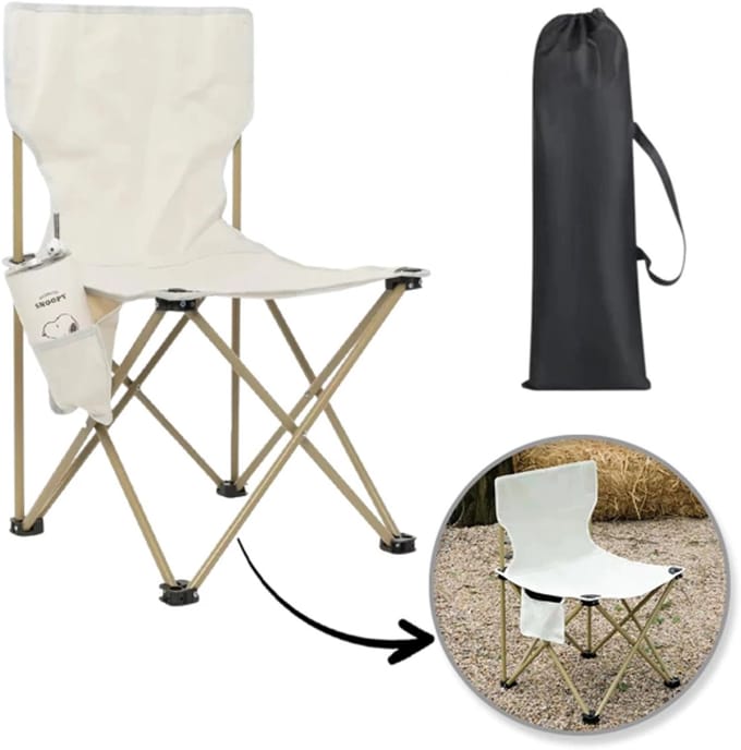 Camping stoel opvouwbaar | Campingaccessoires | Kampeerstoel | Visstoel | Kampeerstoel | Wit