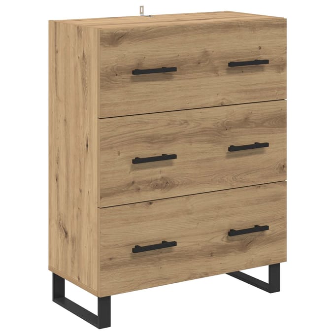 vidaXL - Dressoir - Artisan - Eiken - 69,5 - x - 34 - x - 90 - cm