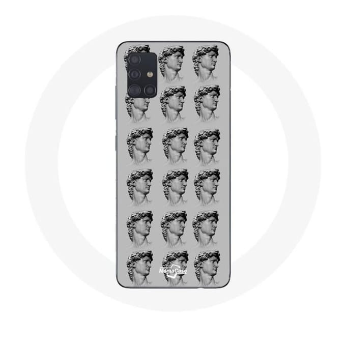 Hoesje voor Samsung Galaxy A71 Standbeeld grijze achtergrond