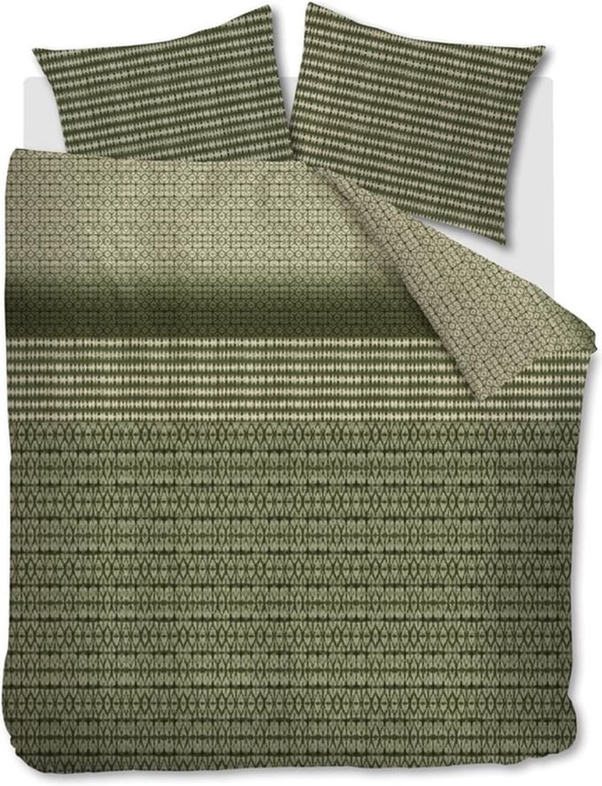 Beddinghouse Yori dekbedovertrek - Eenpersoons - 140x200/220 cm - Groen