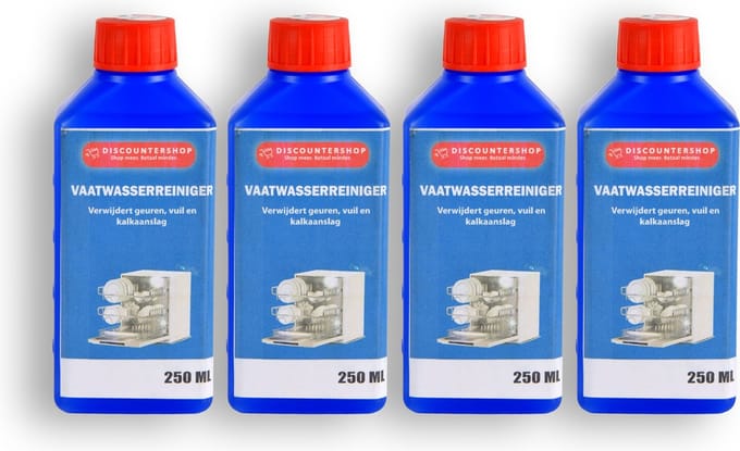 Discountershop Voordelige Set: Vaatwasmachinereiniger Eco | 4 Stuks - 250ml elk