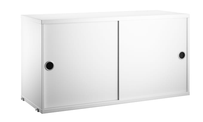 String Furniture - Kast met schuifdeuren - wit - Diepte 30 cm