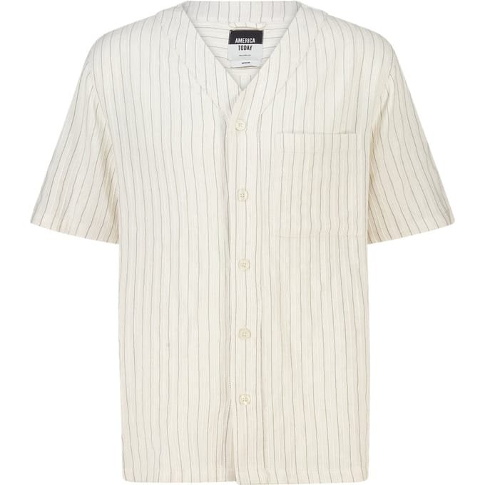 America Today Iker White/grey Maat: L | Casual Overhemden Outlet | Heren | Wit
