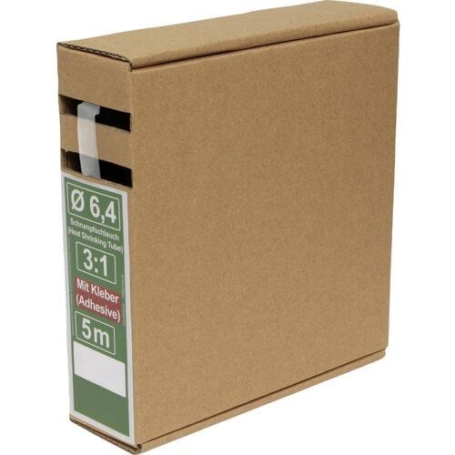 Quadrios 25CA500 Krimpkous met lijm Transparant 6.4 mm 2.1 mm Krimpverhouding:3:1 5 m