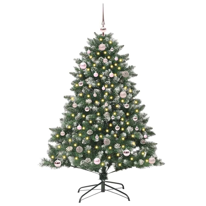 vidaXL - Kunstkerstboom - Groen - 150 - cm - PVC - en - Plastic - en - Staal