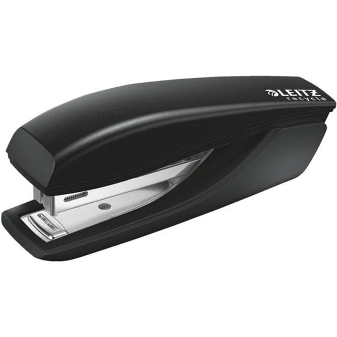 Leitz NeXXt Recycle Mini Nietmachine - Niet tot 10 vel - 81% Gerecycled Post-consumer Plastic - Zwart