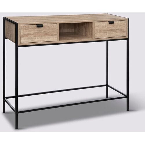 5five Aliaj Console Tafel - Eiken, 100 x 35 x 80 cm