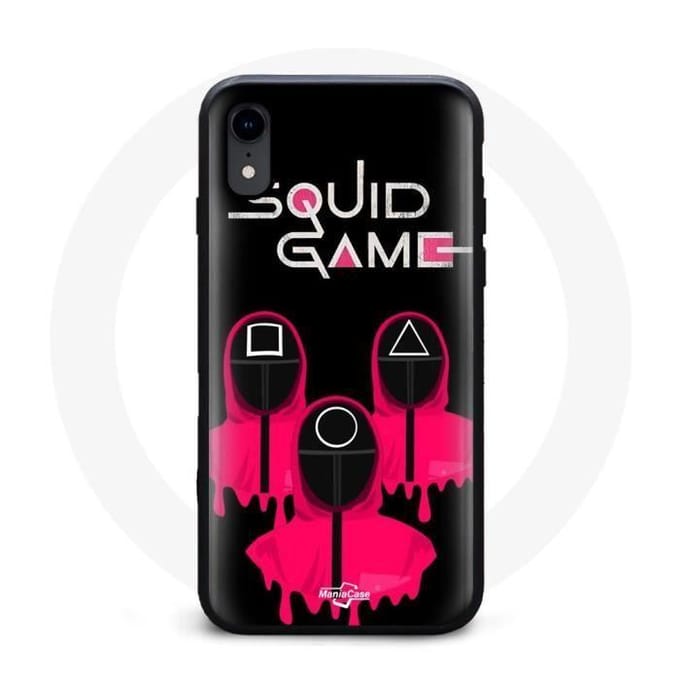 Coque Iphone XS Face Square Squid Game
