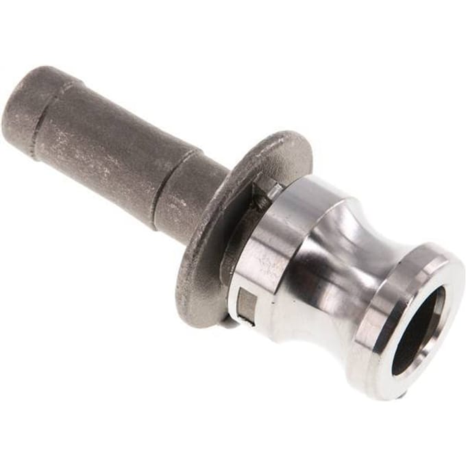 Camlock DN 15 (1/2'') Koppeling RVS met slangpilaar (13 mm) Type E MIL-C-27487