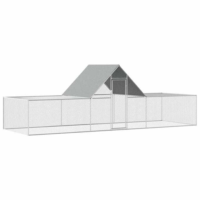 vidaXL - Kippenren - 6x2x2 - m - gegalvaniseerd - staal