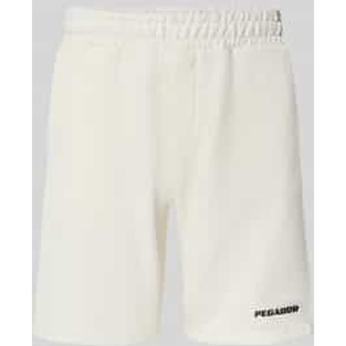 Sweatshorts met elastische band en gestikt logo