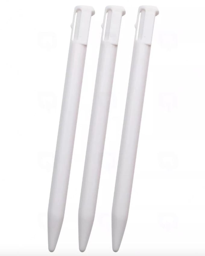 3x Stylus pen geschikt voor Nintendo 3DS Wit