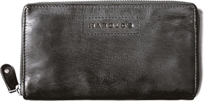 HAROLD'S Portemonnee Submarine Zip Wallet Black Zwart