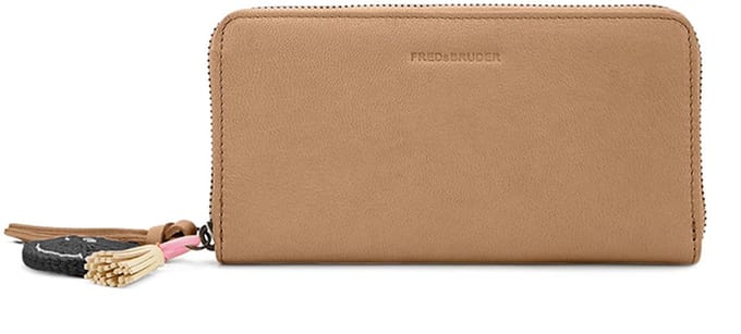 FredsBruder Take A Smile Portemonnee Leer 19 cm - Dames - Horizontaal - milk coffee