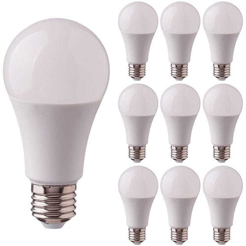 V-TAC 10x E27 LED Lamp - 8,5 Watt 806 lumen - 3000K warm wit - Vervangt 60 Watt - E27 fitting - A60 lamp - Grote fitting
