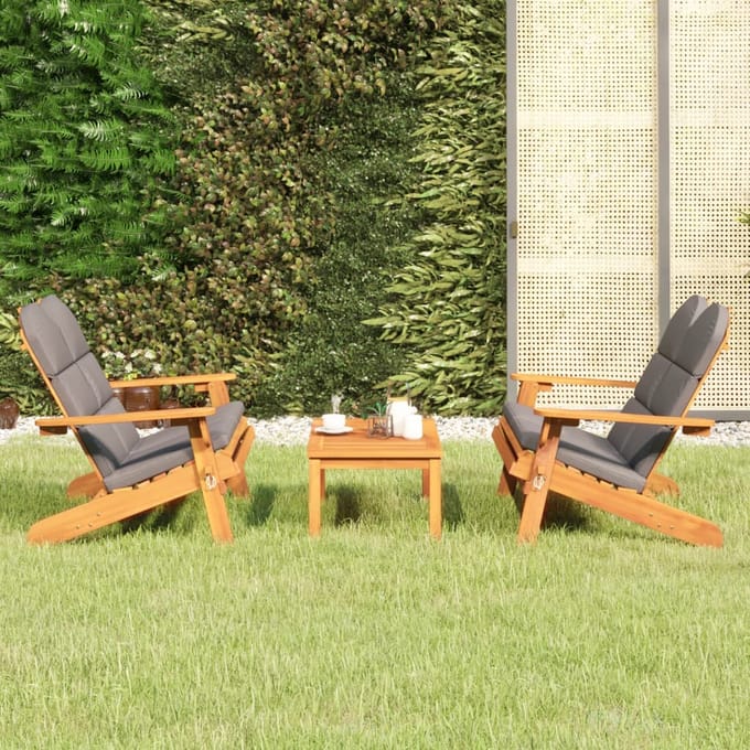 vidaXL - 3-delige - Loungeset - Adirondack - massief - acaciahout