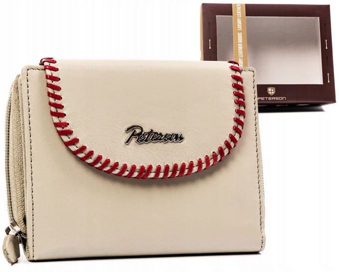 Peterson Smooth - Dames Portemonnee - RFID-beveiliging - Echt Leer - Druksluiting & Rits