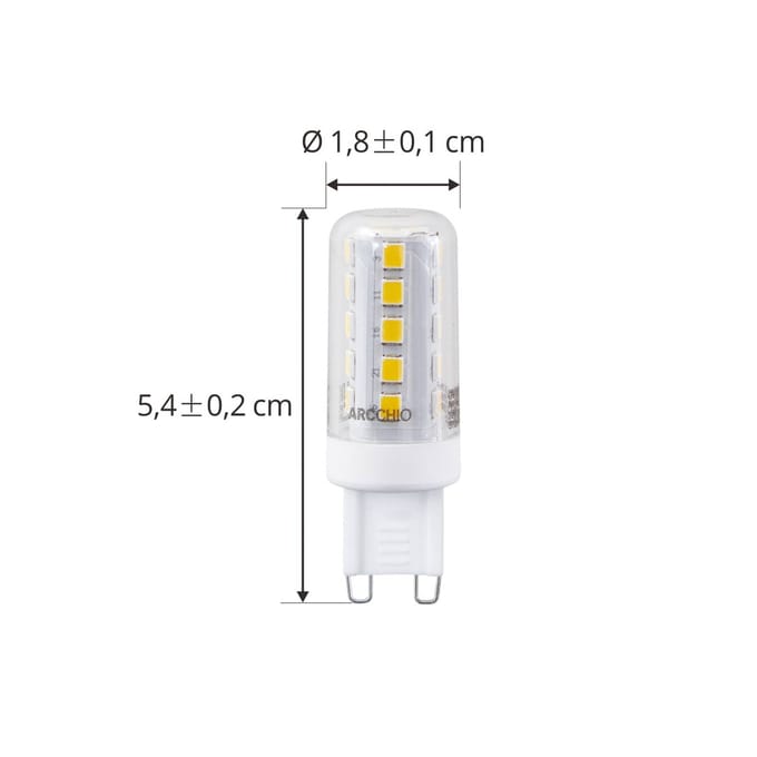 Arcchio LED lamp, G9, 2,6 W, helder, 2.700 K