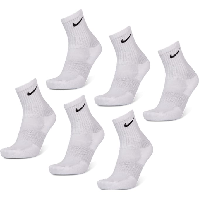 Nike Everyday Cushioned Crew 6 Pack Sokken Unisex - Wit - Maat 42 - 46