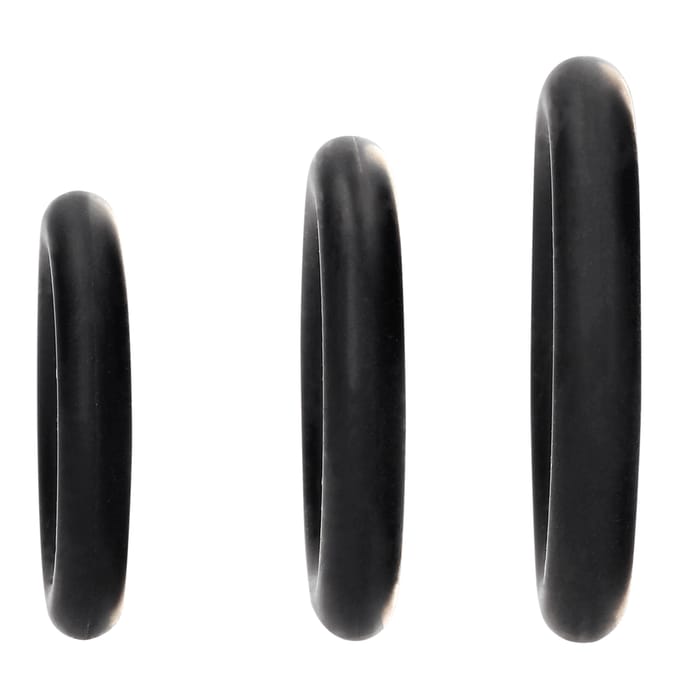 Shots Toys Cockring-  Zwart - 3 Stuks