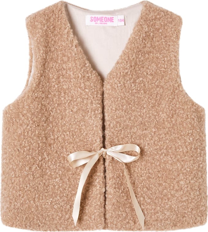 Someone AIDA-SG-13-F Meisjes Gilet - BEIGE