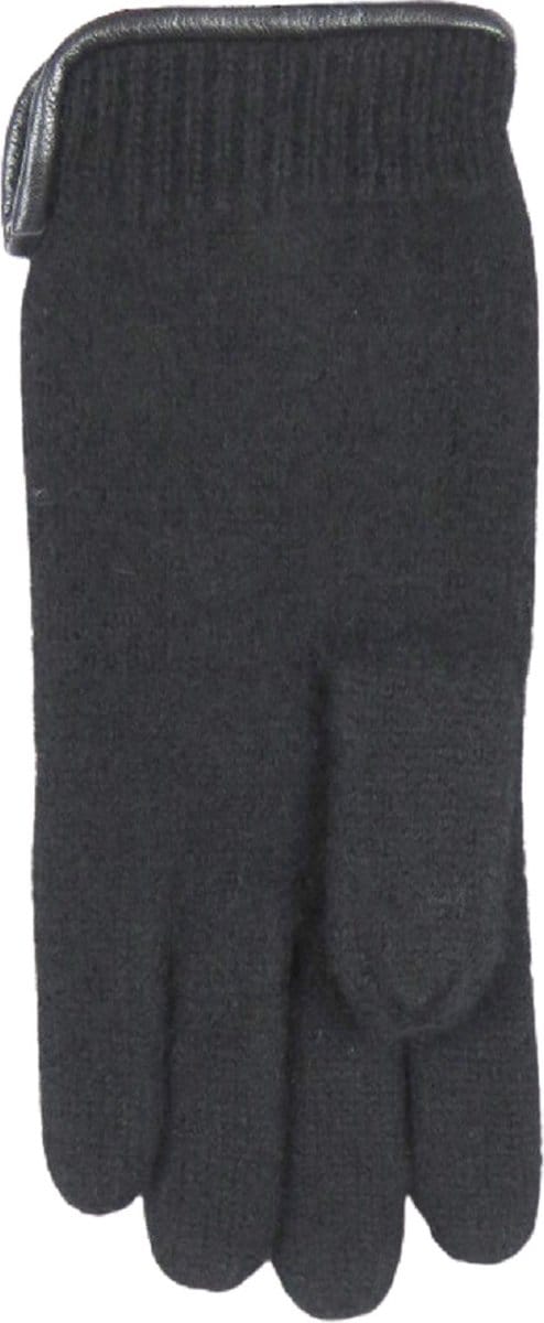 Handschoenen heren van 100% wol en met echt leren randje