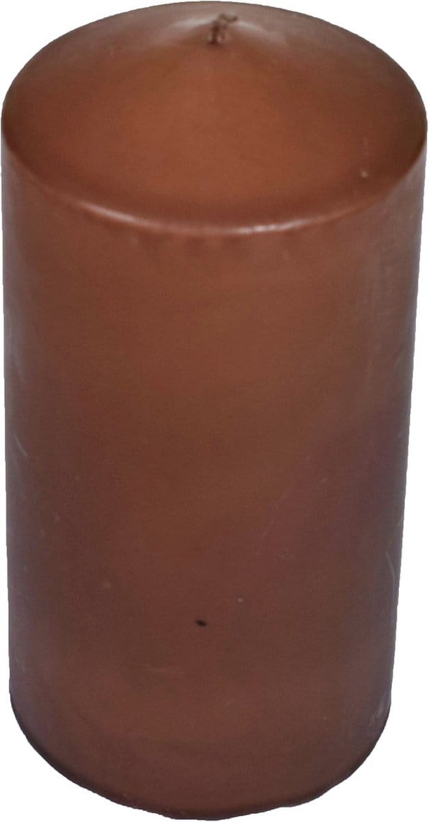 Cilindrische Geurkaars Chocoladebruin 15 cm - 60 Uur Brandduur - 7,5 x 15 cm