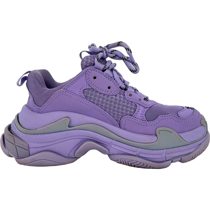 Balenciaga Triple S sneakers in paars nylon canvas