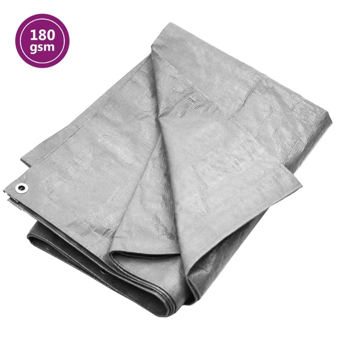 vidaXL - Dekzeil - 180 - g/m² - 3x5 - m - HDPE - grijs