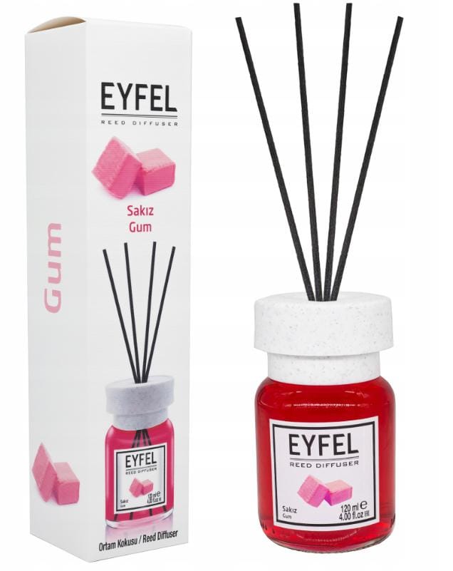 EYFEL - REED DIFFUSER - GEURSTOKJES - HUISPARFUM - GUM - 120ML