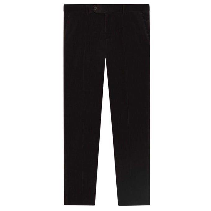 Boss Mannen Beckham Gestreepte Plissee Voorkant Broek (Bruin)