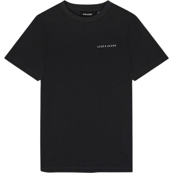 Lyle & Scott geborduurd logo zadel zwart T-shirt