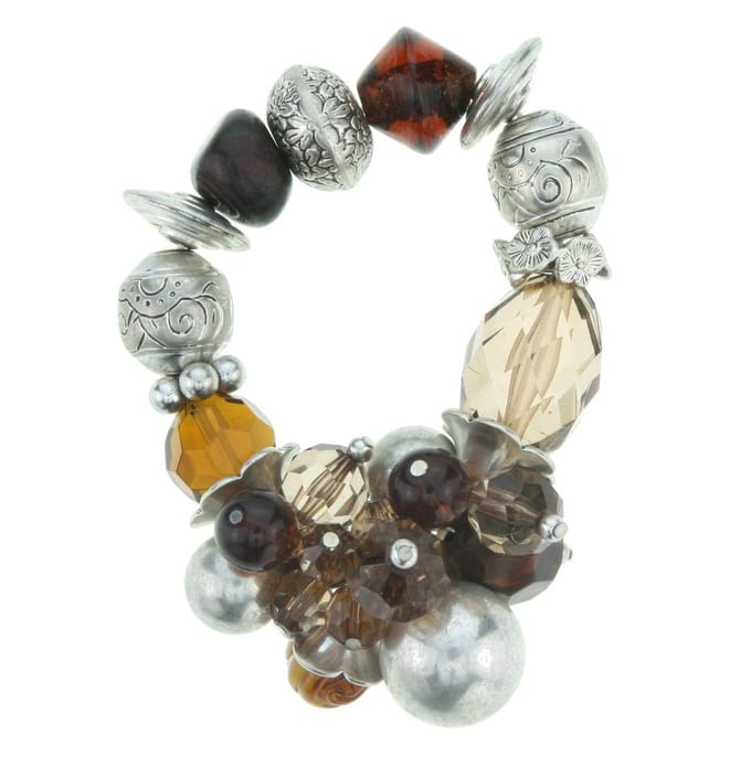 Behave - Armband Bella bruin beige tinten - Statement herfststijl