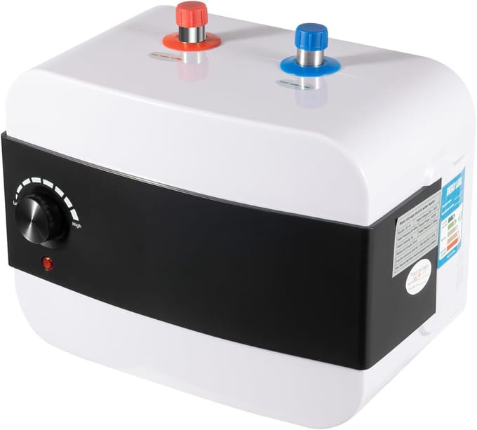 Kleine Ondertafelboiler - Mini Boiler Keuken - Direct Warm Water - Compact en Efficiënt - 6 Liter - Wit