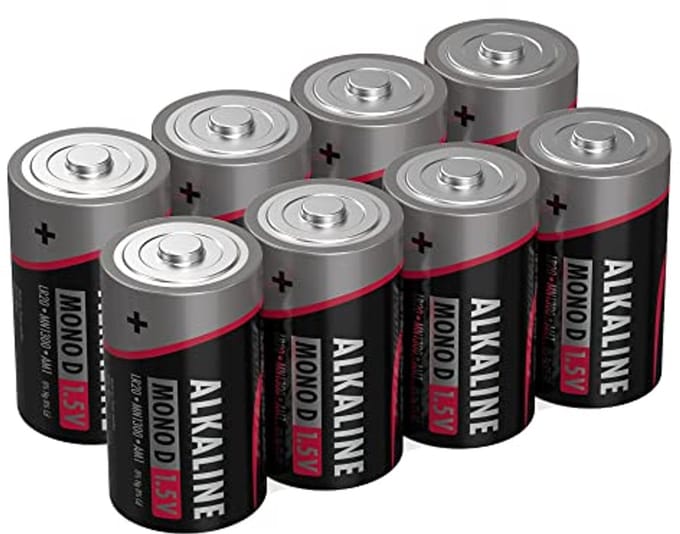 Alkaline D Mono Batterijen 8 Stuks 1.5V - Lange Levensduur en Lekvrij