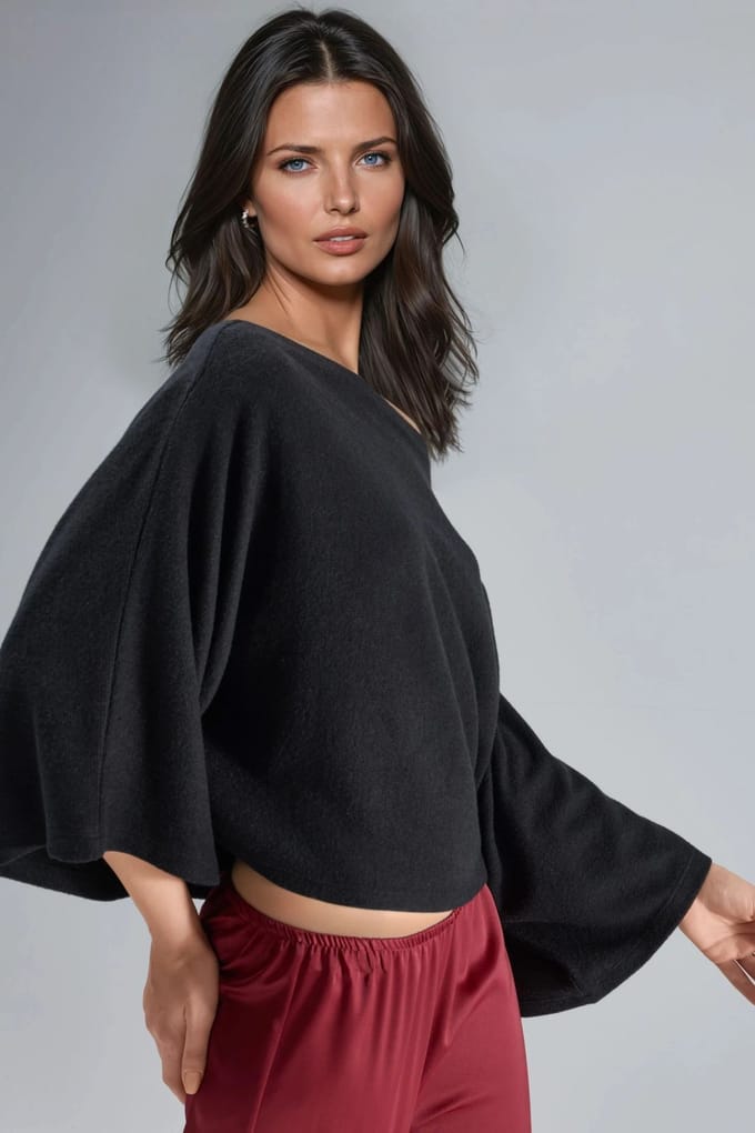 Losse Fit Gebreide Blouse